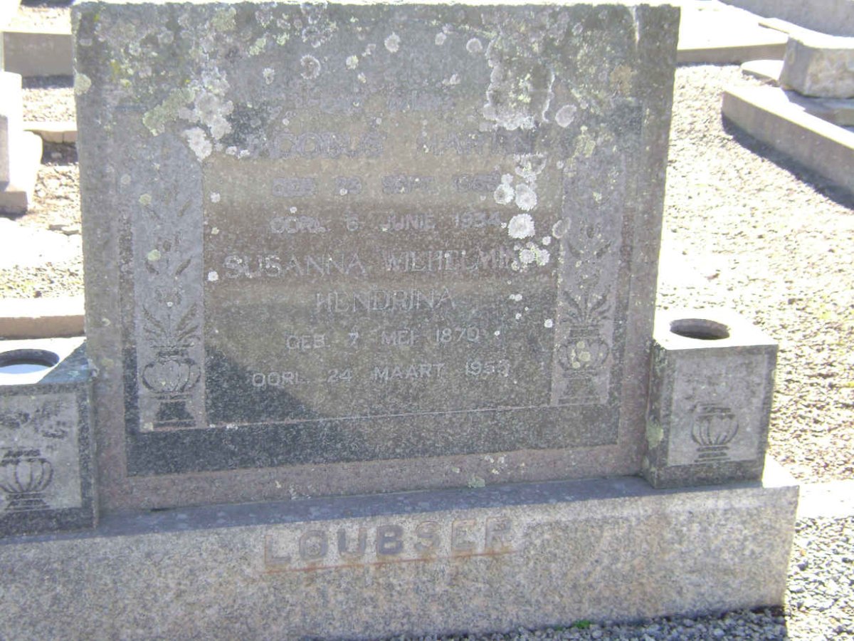 LOUBSER Susanna Wilhelmina Hendrina 1870-195?