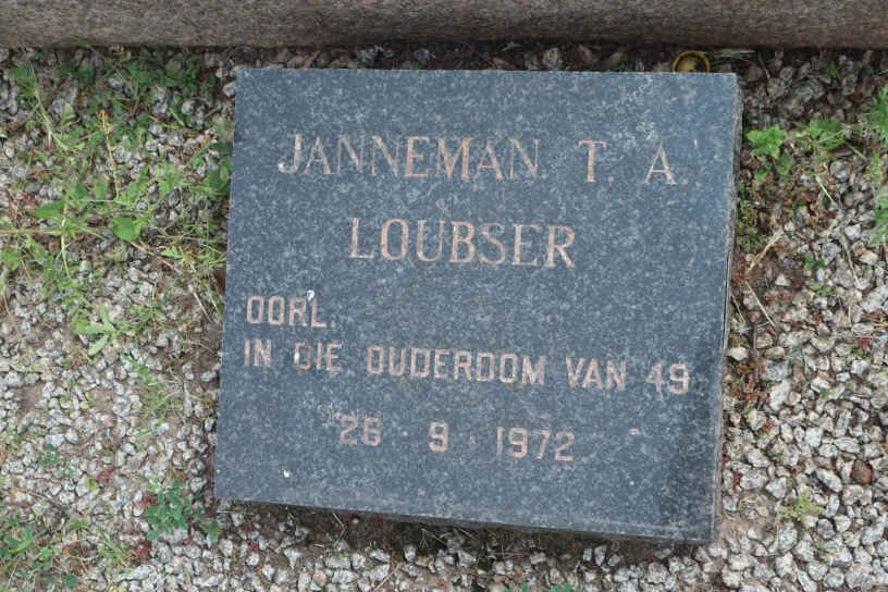 LOUBSER Janneman T.A. -1972