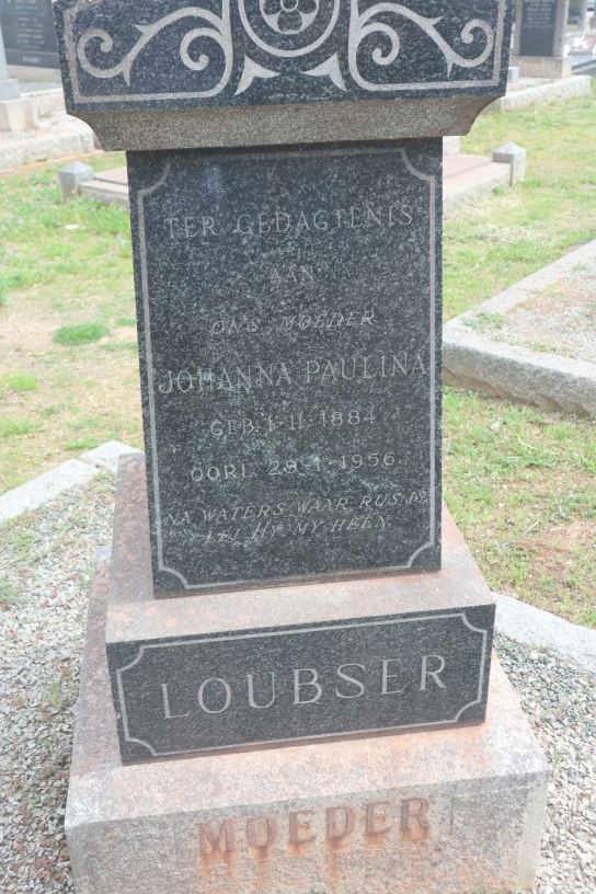 LOUBSER Johanna Paulina 1884-1956