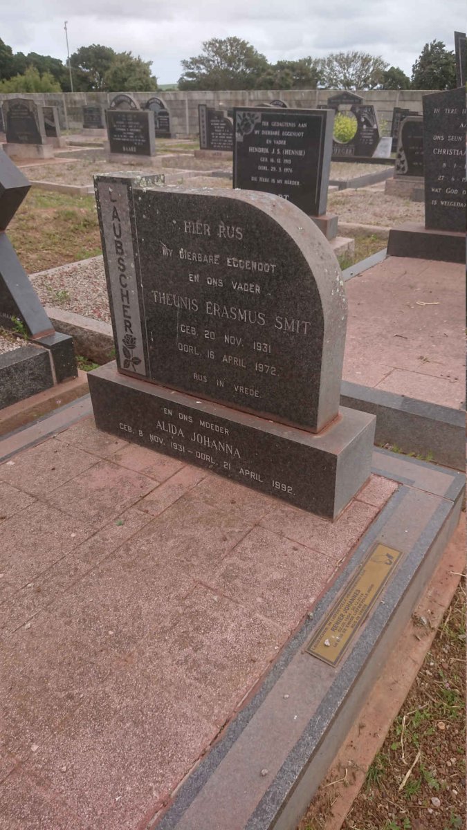 LAUBSCHER Theunis Erasmus Smit 1931-1972 &amp; Alida Johanna 1931-1992 :: LAUBSCHER Renier Johannes 1954-2016