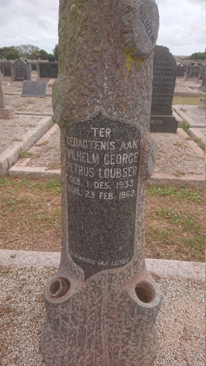 LOUBSER Wilhelm George Petrus 1933-1962