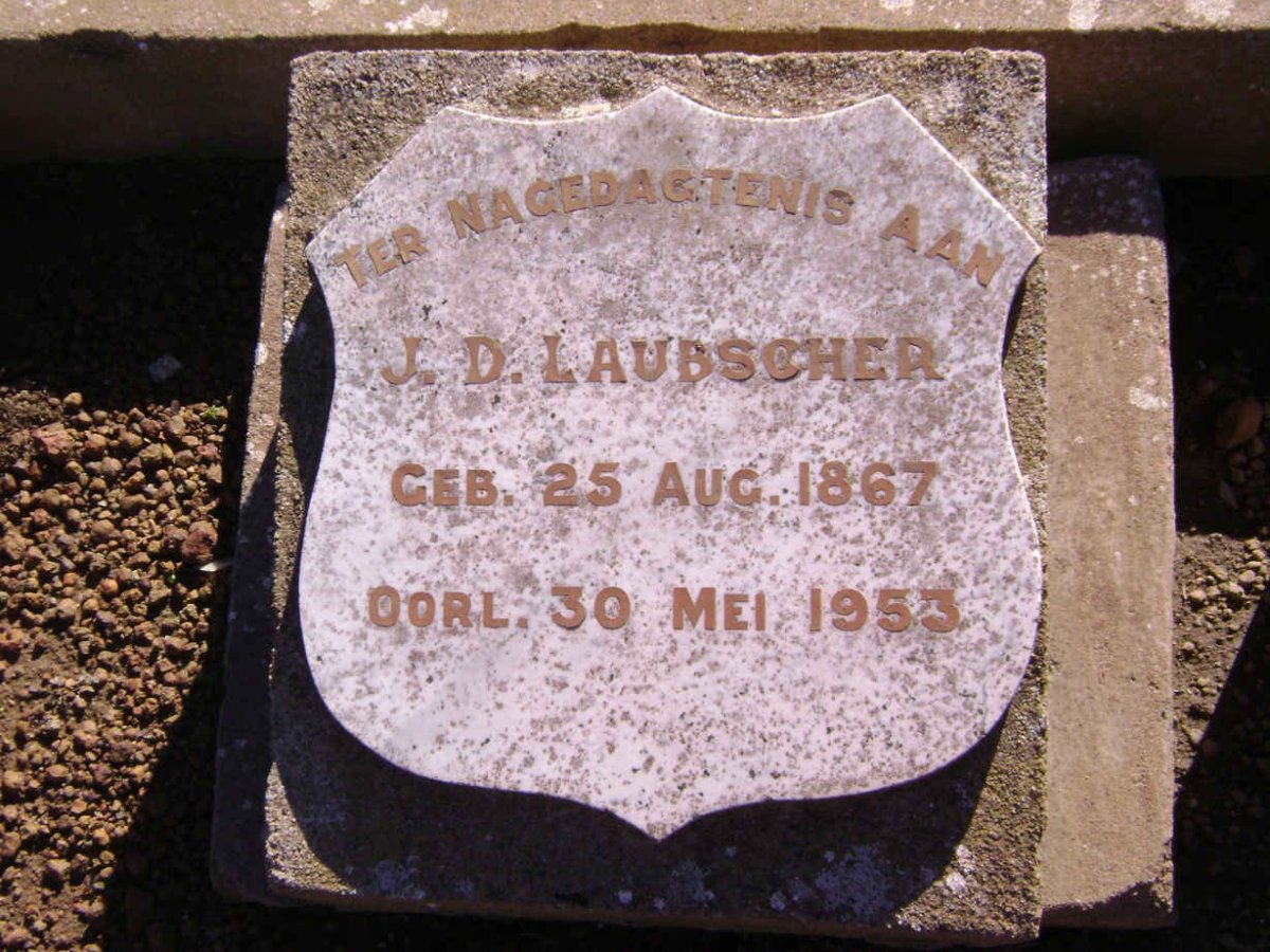LAUBSCHER J.D. 1867-1953