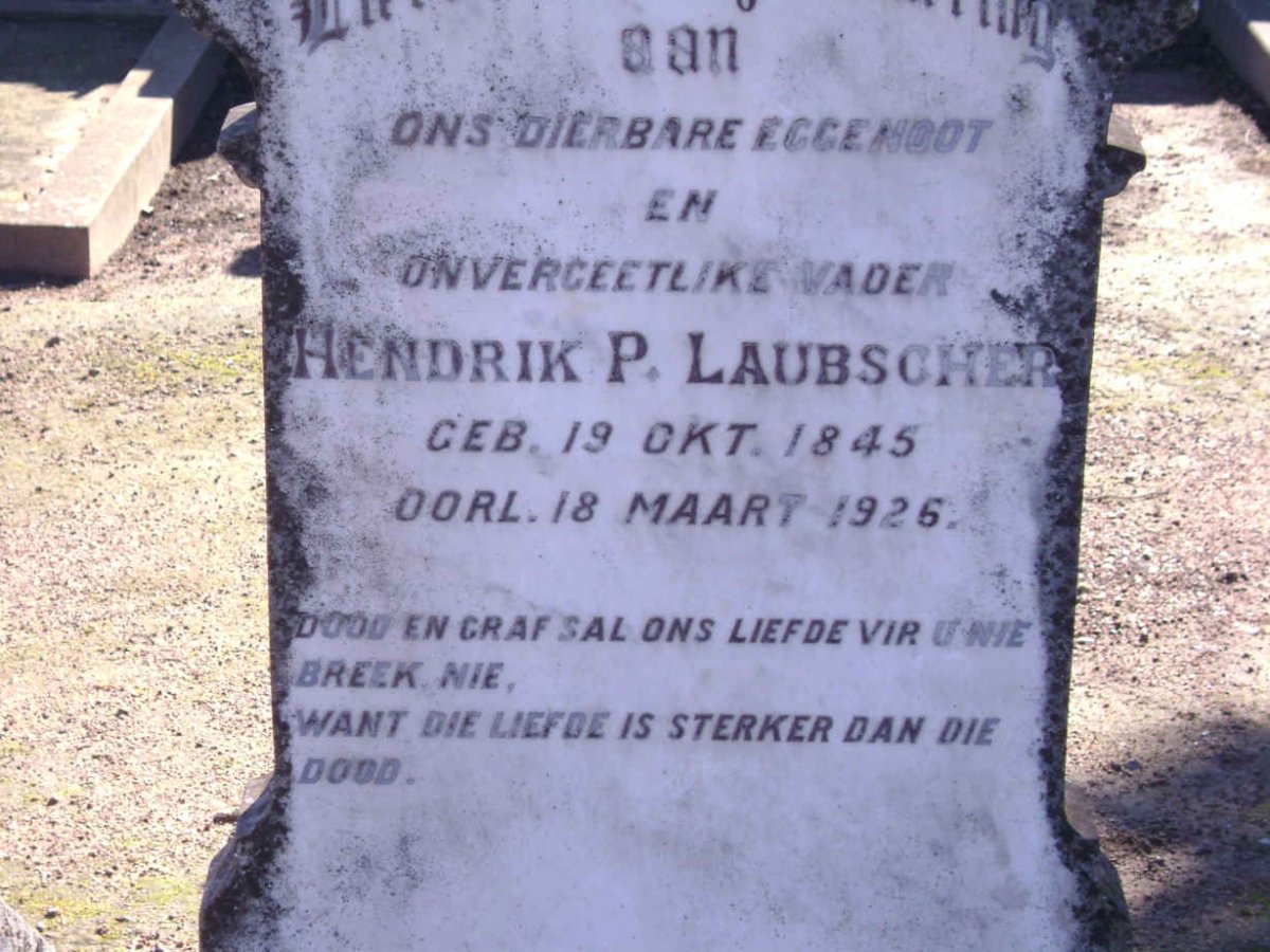LAUBSCHER Hendrik P. 1845-1926