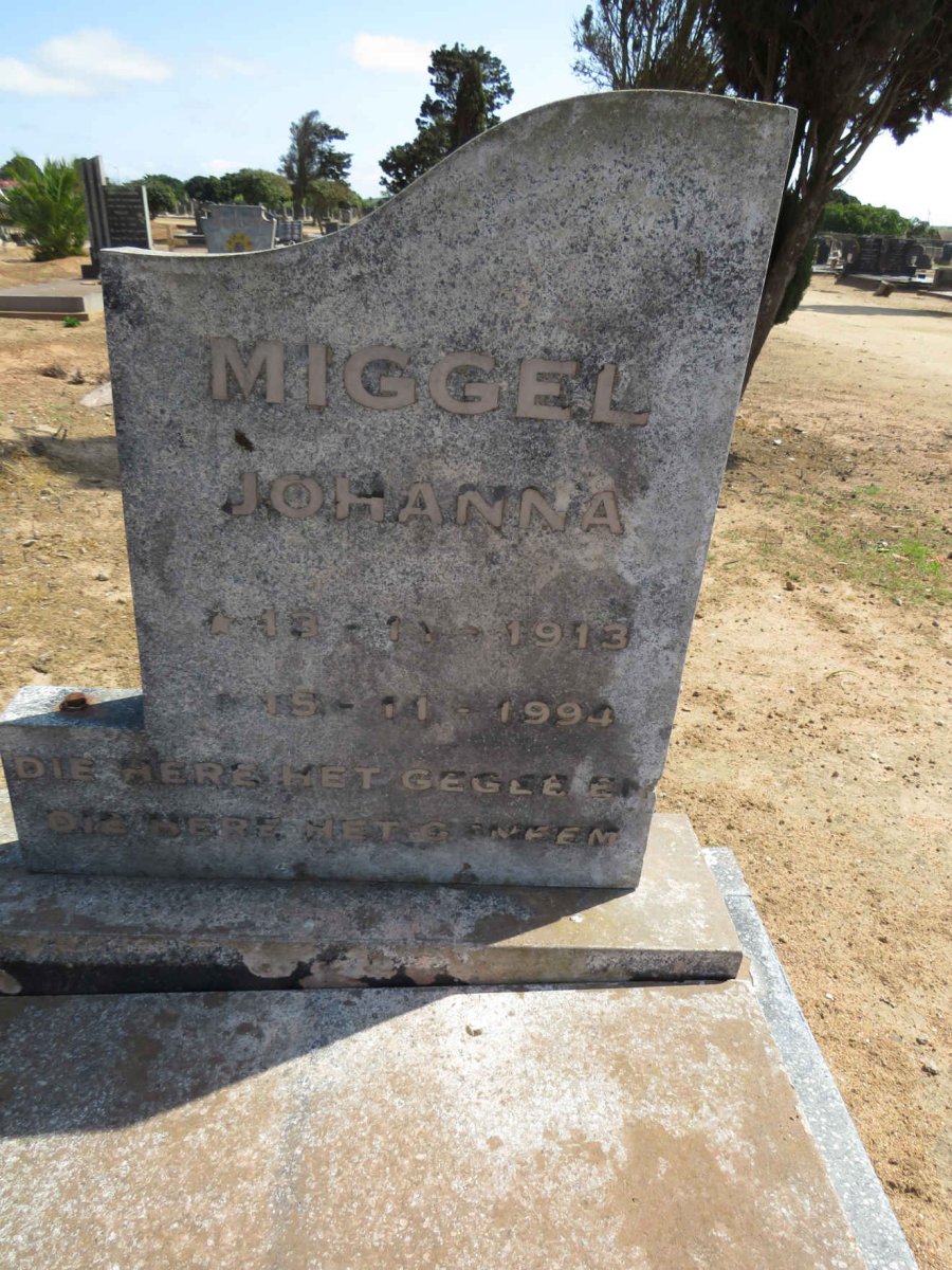 MIGGEL Johanna 1913-1994