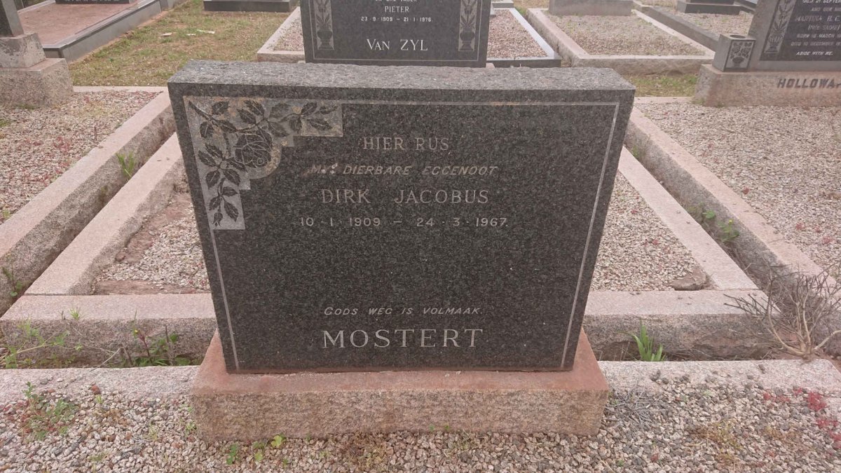 MOSTERT Dirk Jacobus 1909-1967