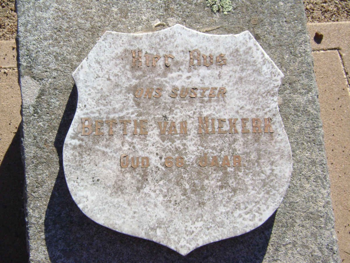 NIEKERK Bettie, van  