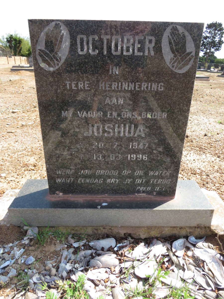 OCTOBER Joshua 1947-1996