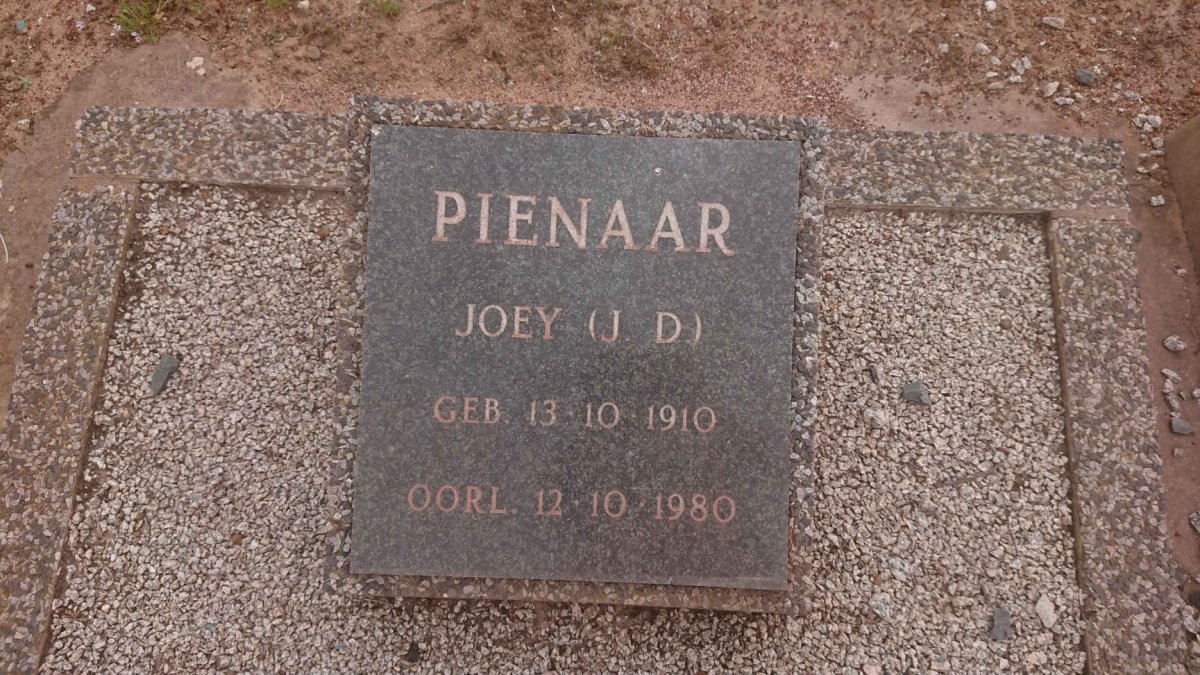 PIENAAR J.D. 1910-1980