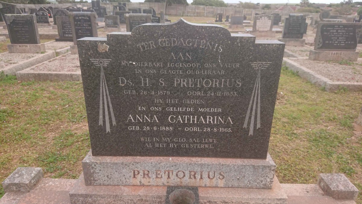 PRETORIUS H.S. 1879-1953 &amp; Anna Catharina 1888-1965