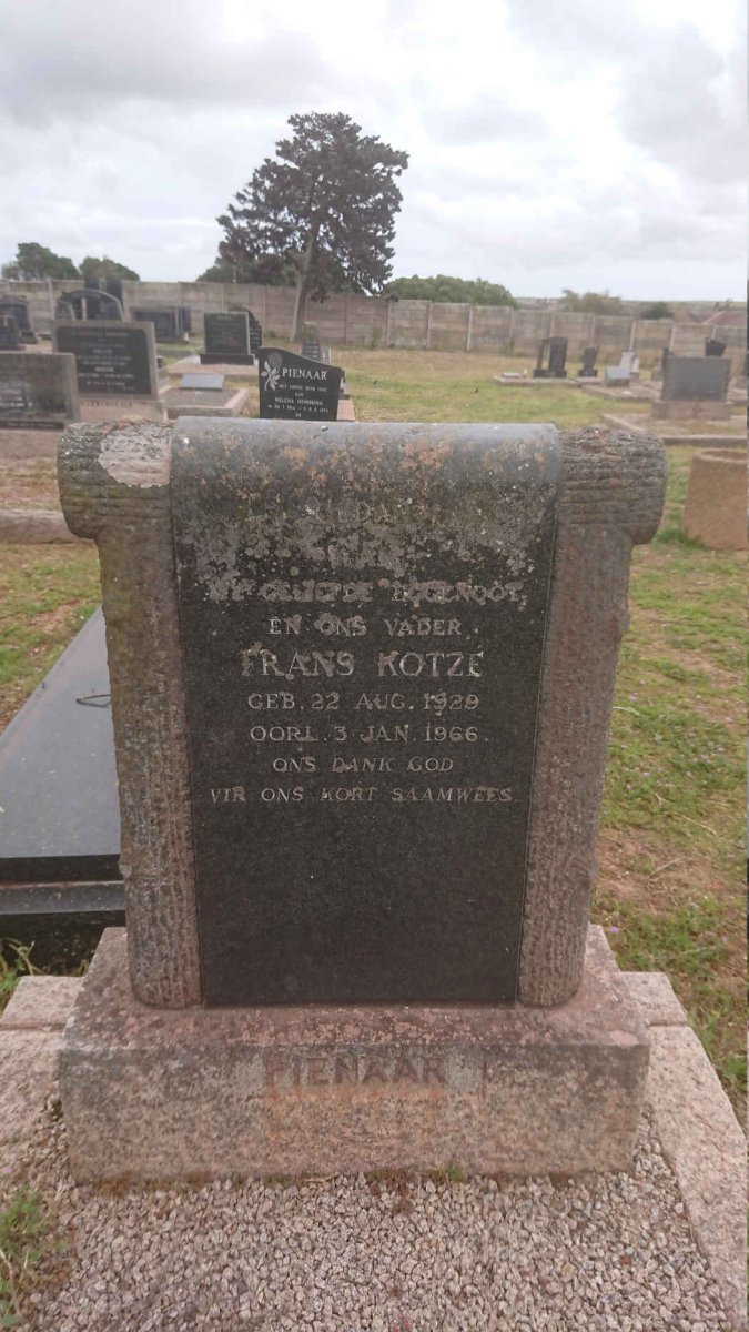 PIENAAR Frans Kotze 1929-1966