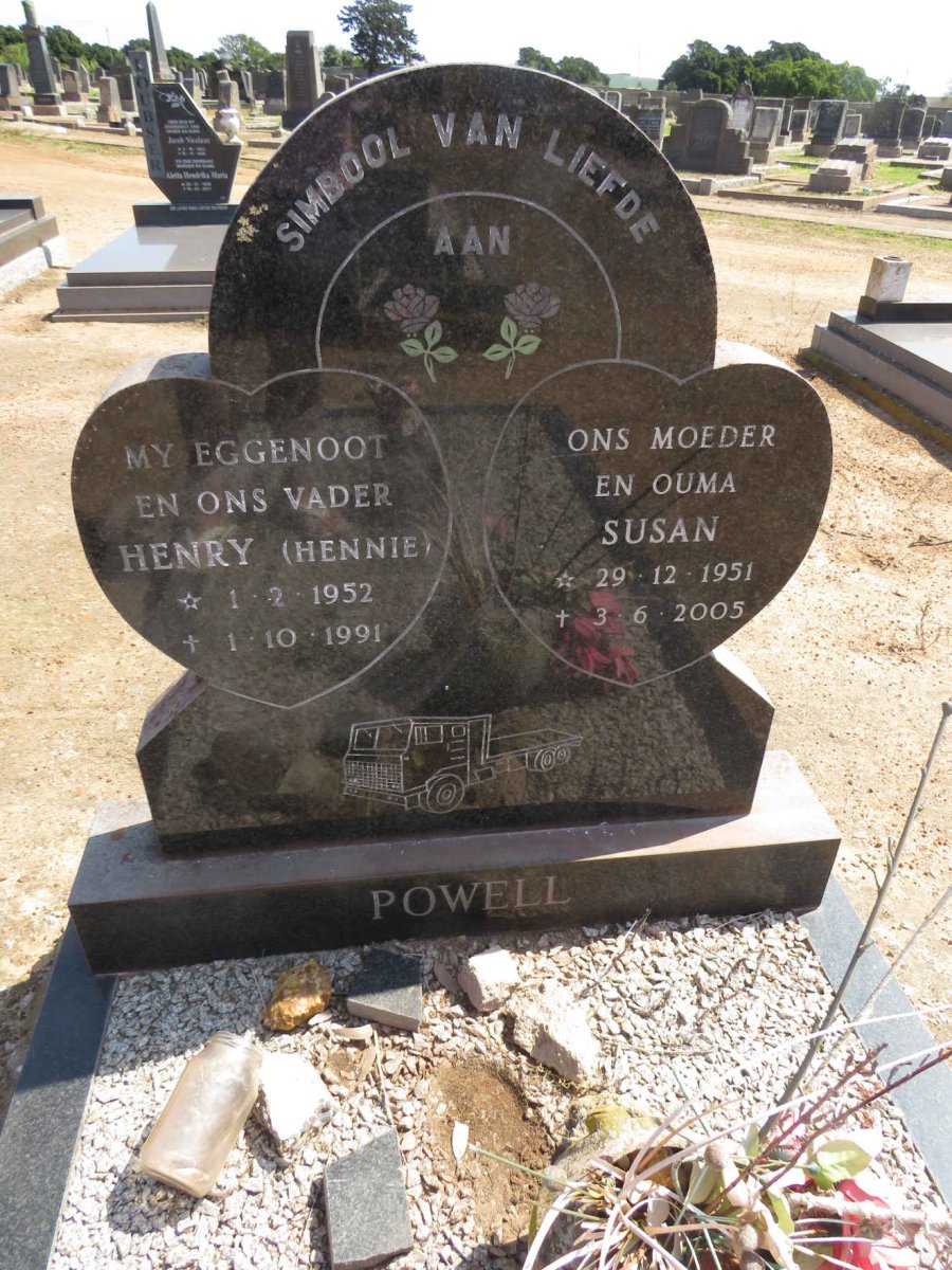 POWELL Henry 1952-1991 &amp; Susan 1951-2005