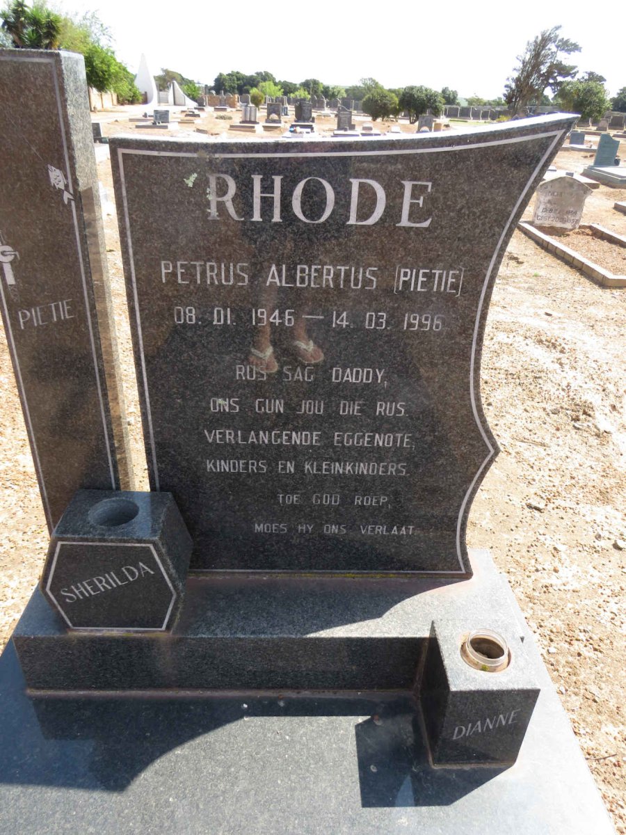 RHODE Petrus Albertus 1946-1996