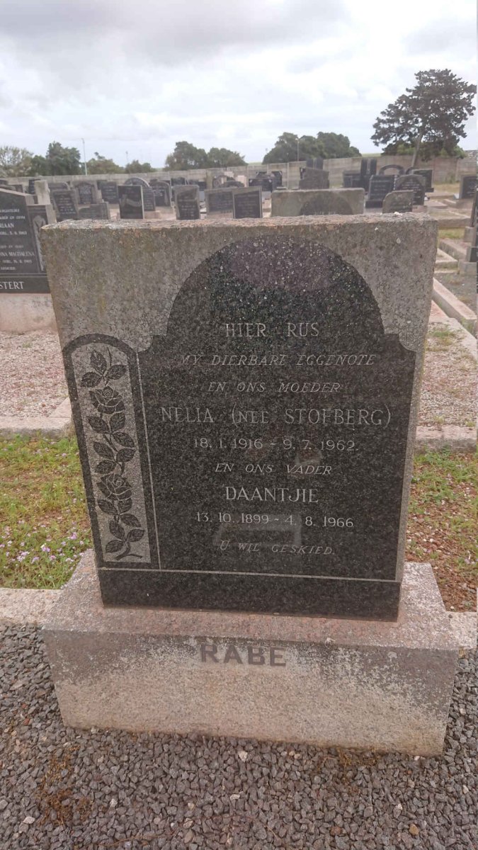 RABE Daantjie 1899-1966 &amp; Nelia STOFBERG 1916-1962