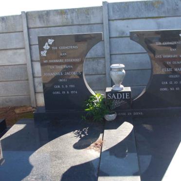 SADIE Johannes Jacobus 1911-1974 &amp; Elsie Maria 1920-1989