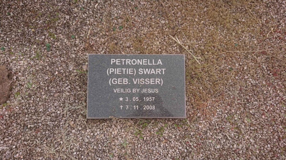 SWART Petronella nee VISSER 1957-2008