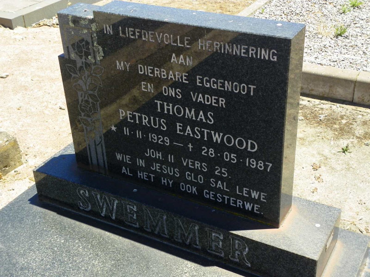 SWEMMER Thomas Petrus Eastwood 1929-1987