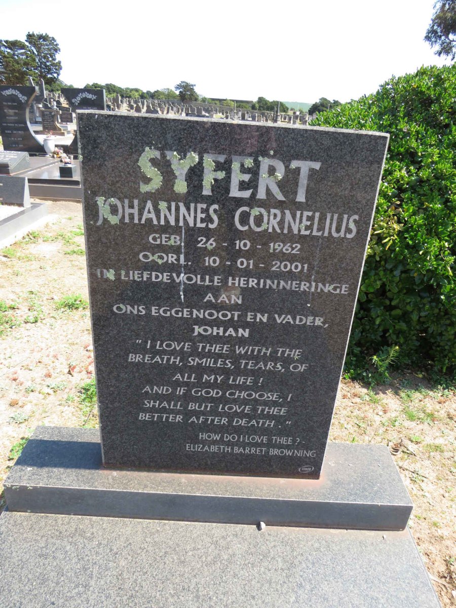 SYFERT Johannes Cornelius 1962-2001