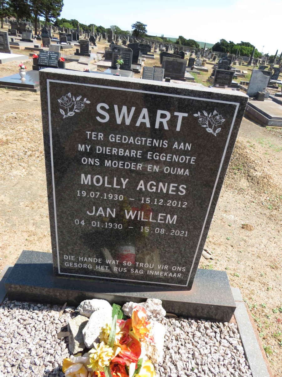 SWART Jan Willem 1930-2021 &amp; Molly Agnes 1930-2012