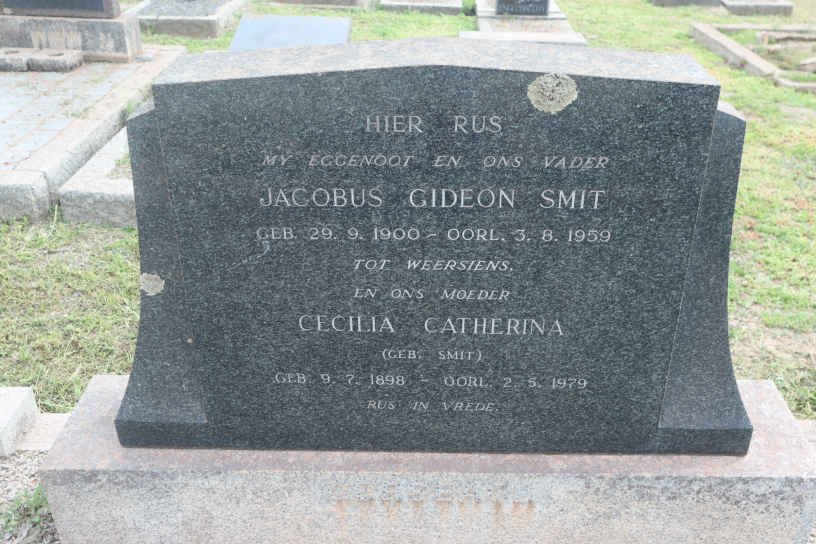 SMIT Jacobus Gideon 1900-1959 &amp; Cecilia Catherina SMIT 1898-1979