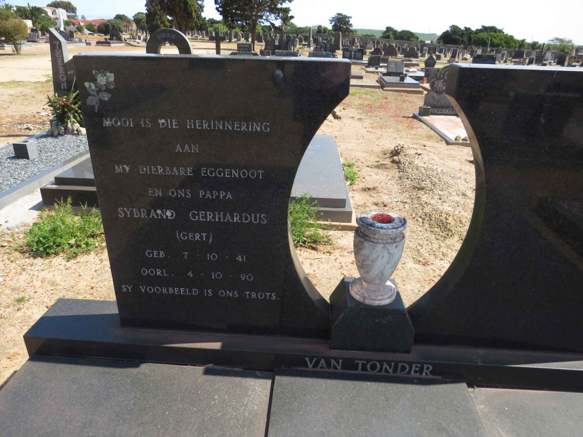 TONDER Sybrand Gerhardus, van 1941-1990