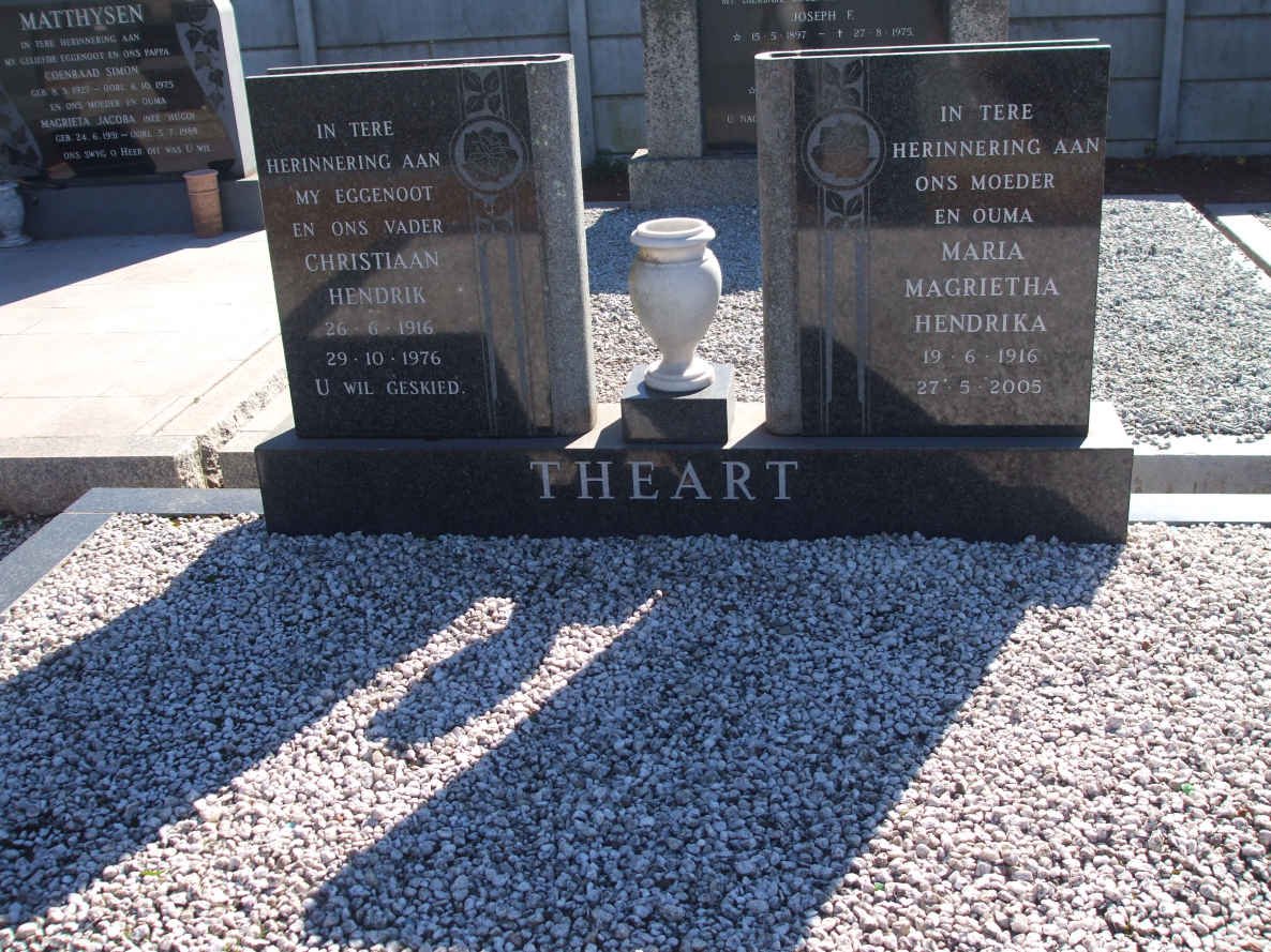 THEART Christiaan Hendrik 1916-1976 &amp; Maria Magrietha Hendrika 1916-2005