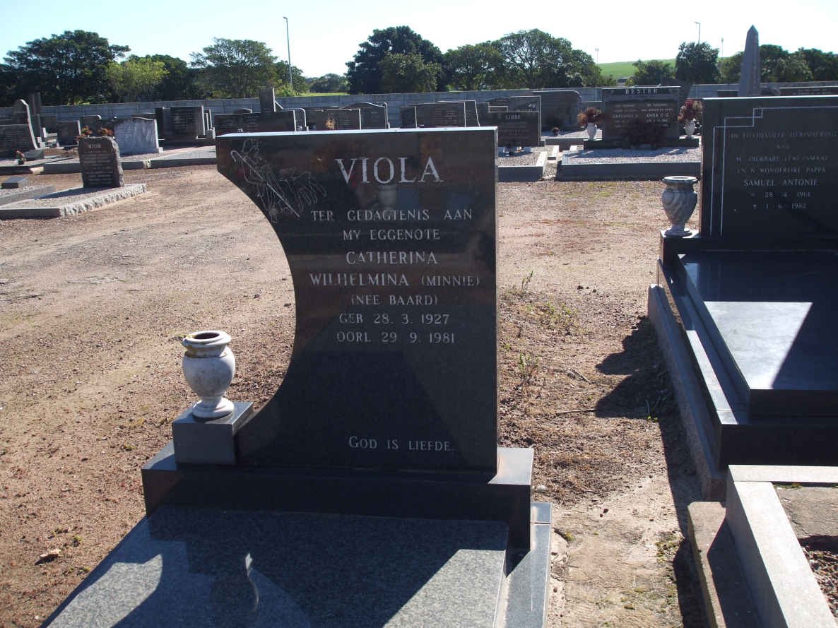 VIOLA Catherina Wilhelmina nee BAARD 1927-1981