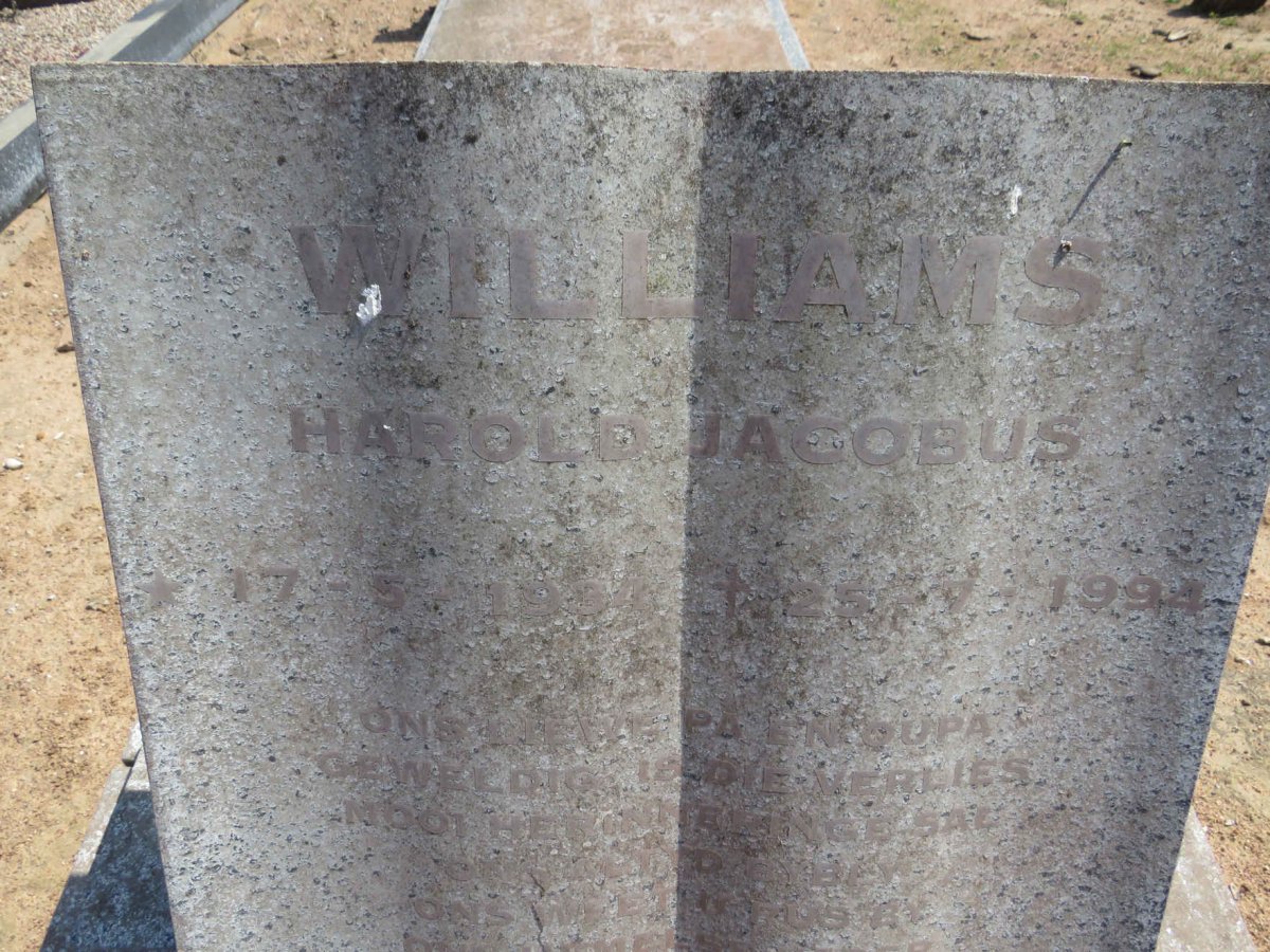 WILLIAMS Harold Jacobus 1934-1994