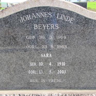 BEYERS Johannes Linde 1909-1963 &amp; Sara 1910-2003