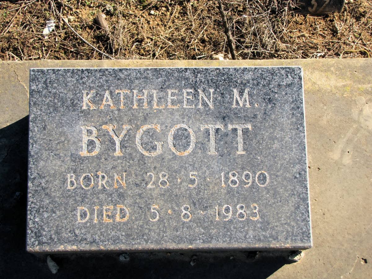BYGOTT Kathleen M. 1890-1983
