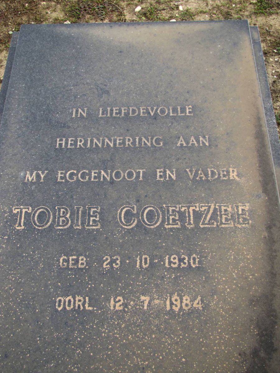 COETZEE Tobie 1930-1984