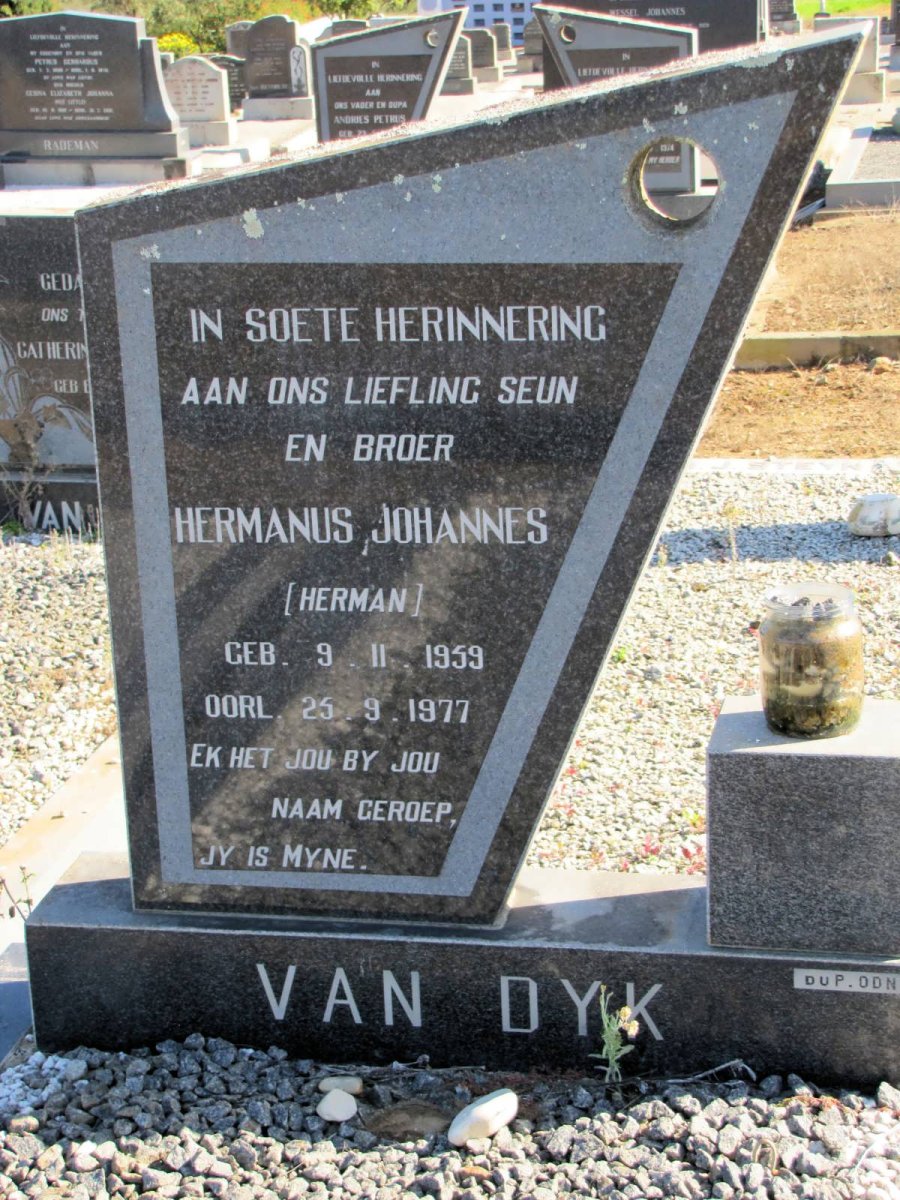 DYK Hermanus Johannes, van 1959-1977