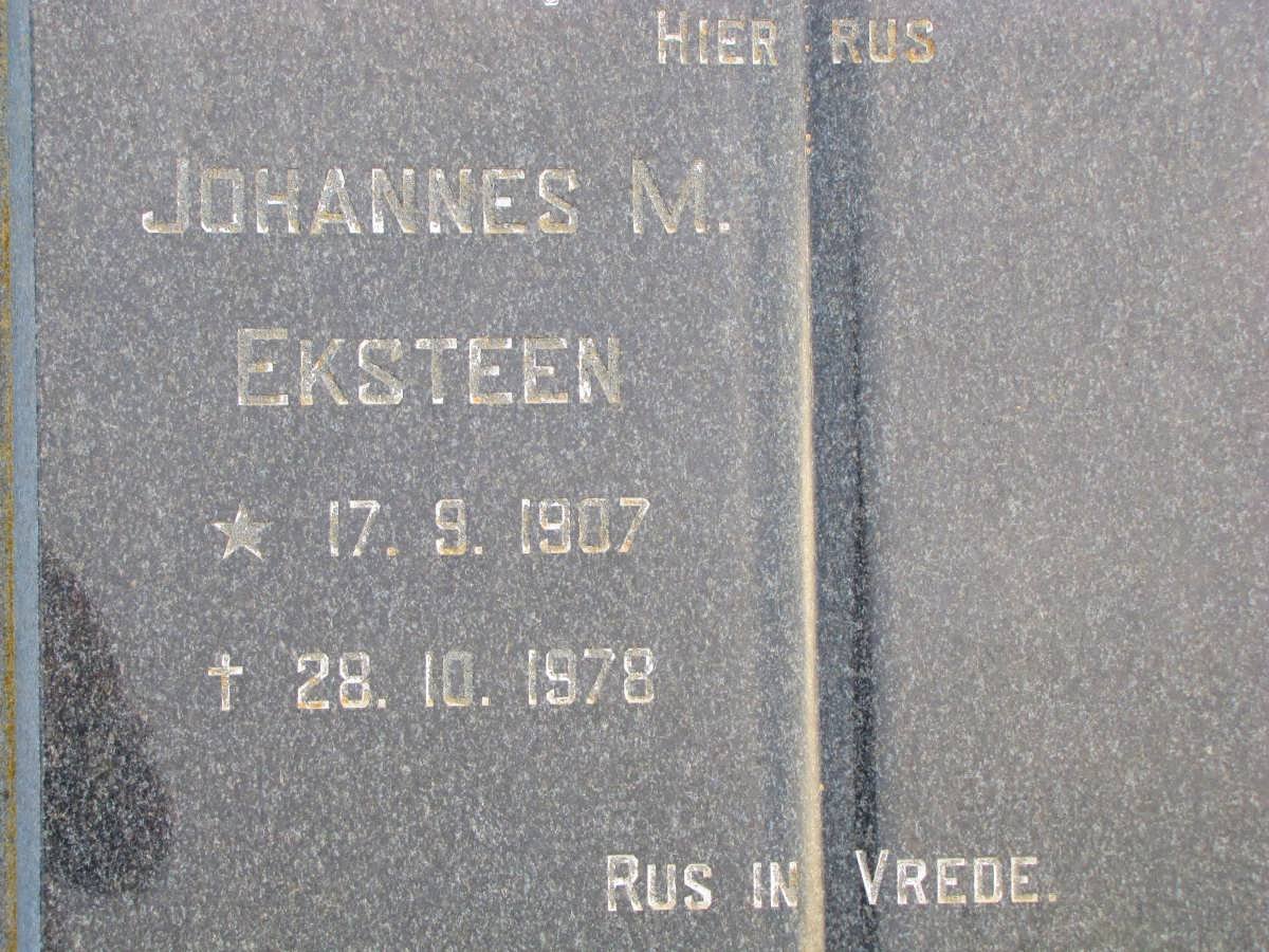 EKSTEEN Johannes M. 1907-1978