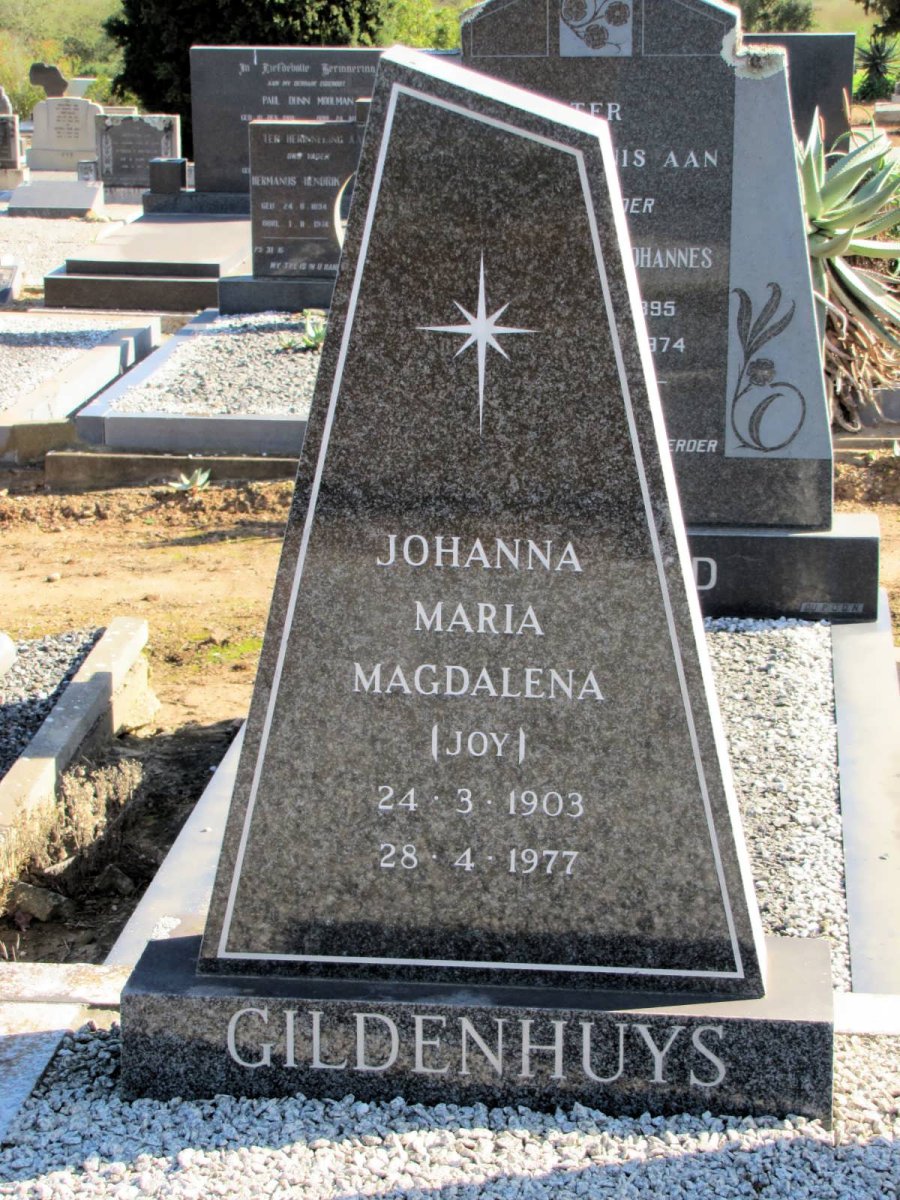 GILDENHUYS Johanna Maria Magdalena 1903-1977