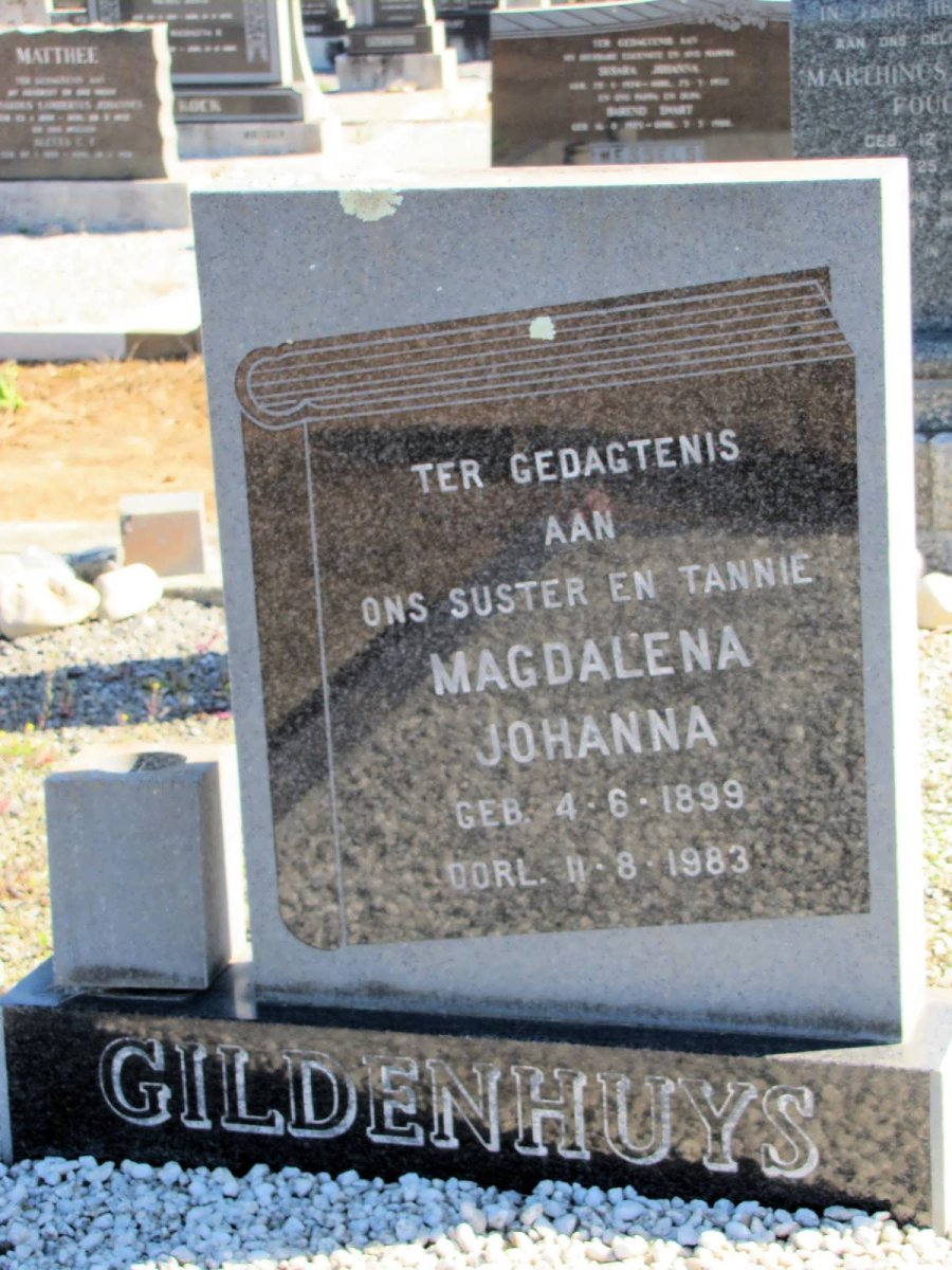 GILDENHUYS Magdalena Johanna 1899-1983