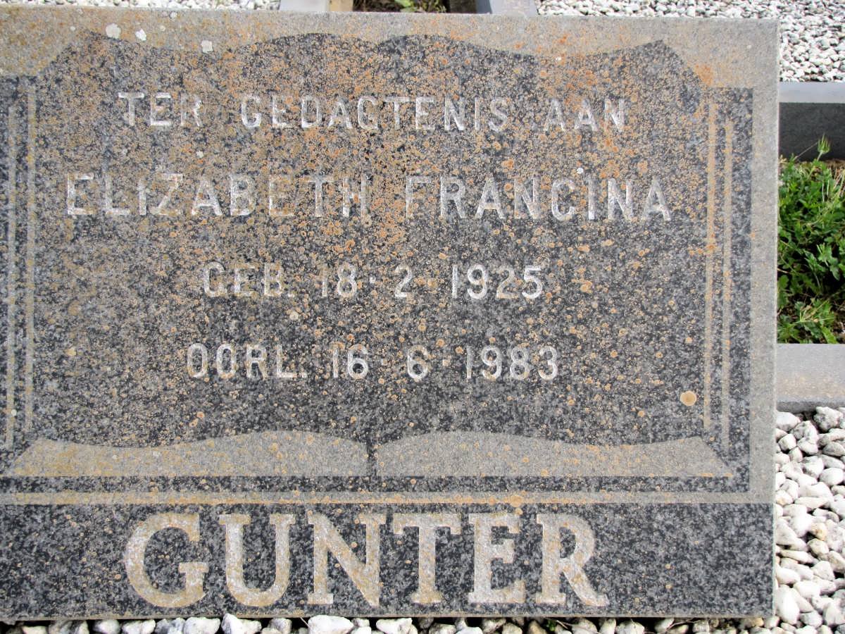 GUNTER Elizabeth Francina 1925-1983