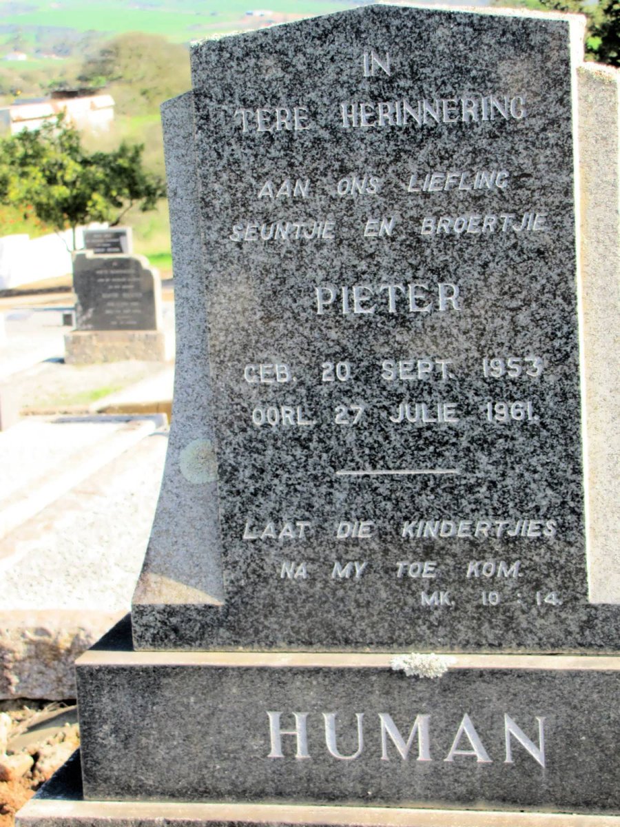 HUMAN Pieter 1953-1961