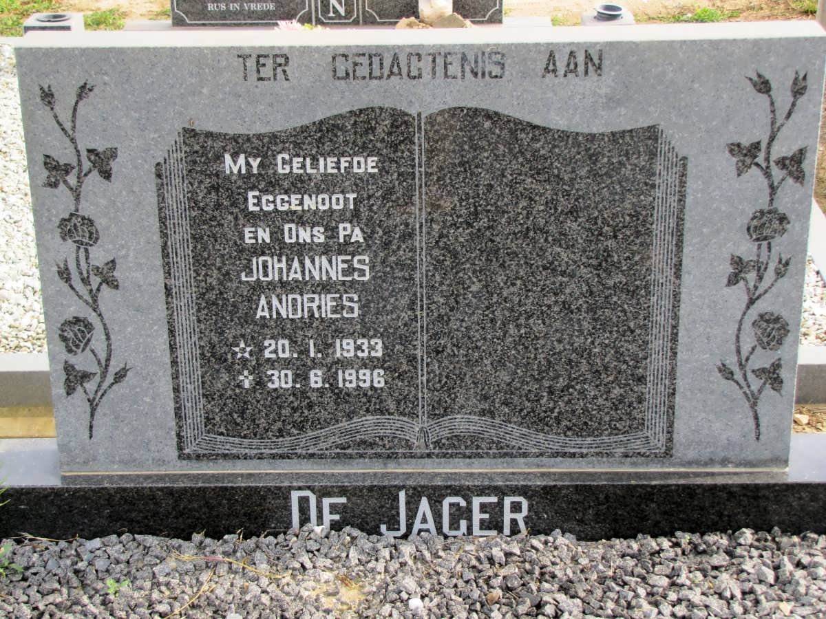 JAGER Johannes Andries, de 1933-1996
