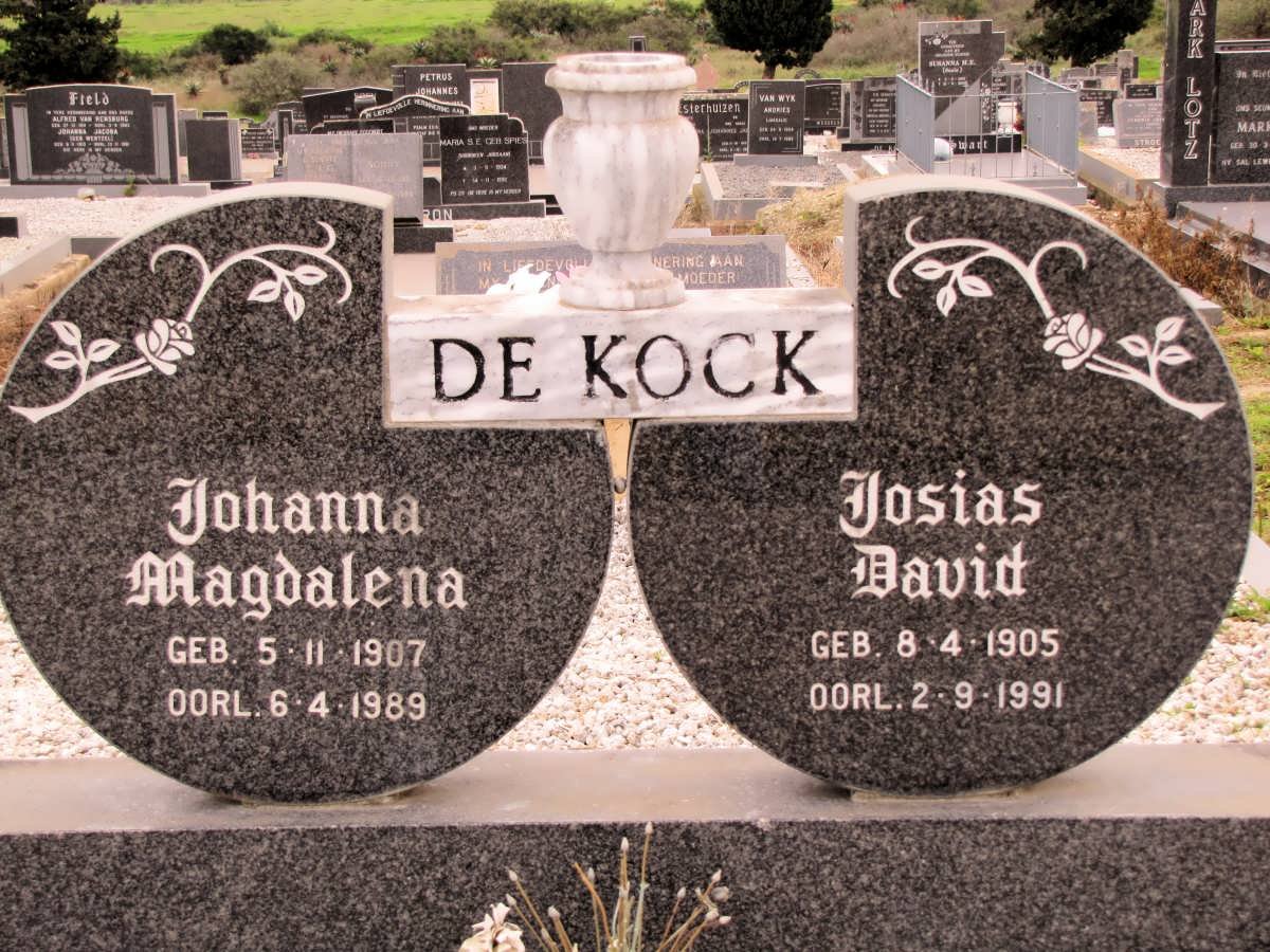 KOCK Josias David, de 1905-1991 &amp; Johanna Magdalena 1907-1989