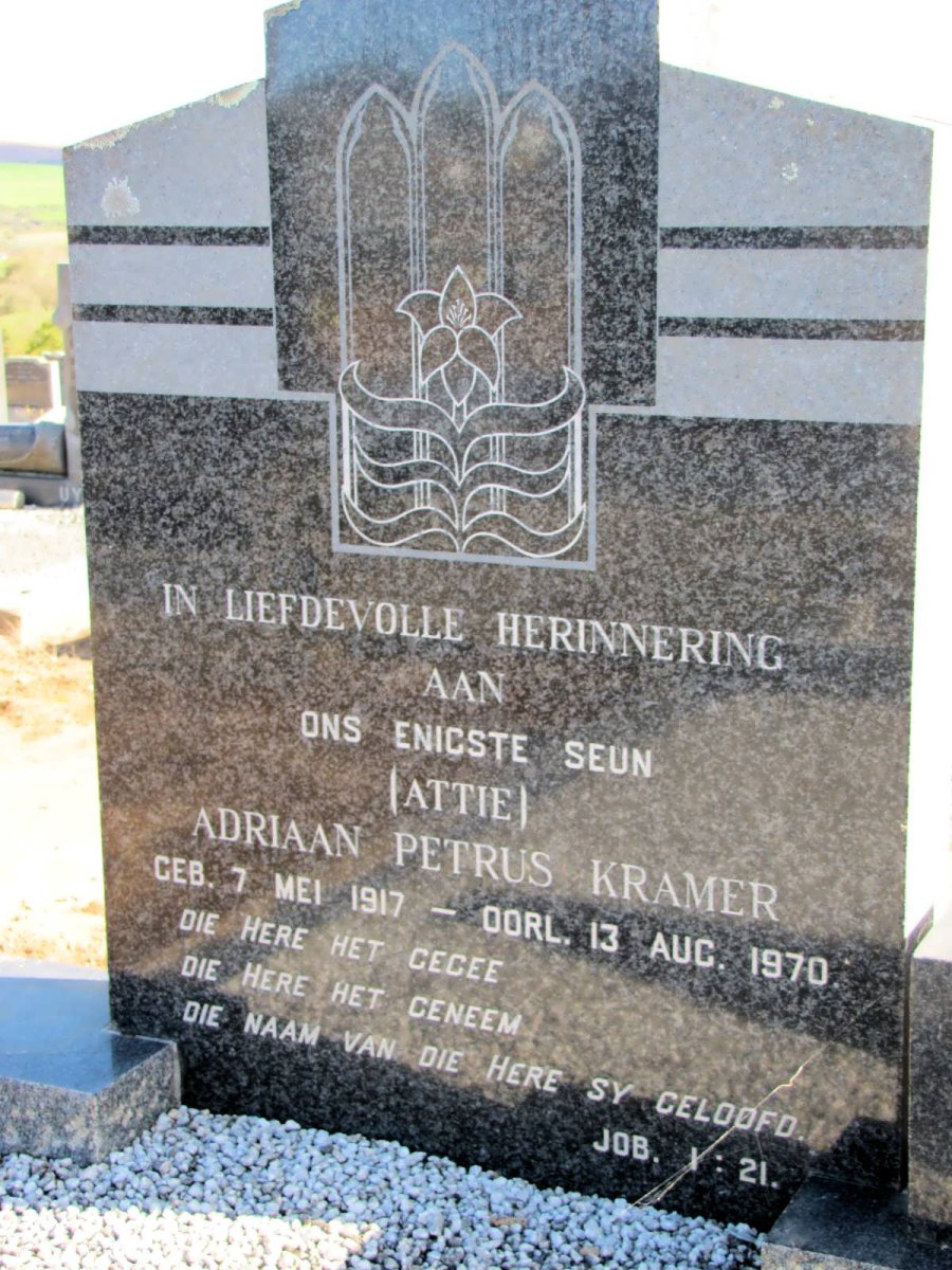 KRAMER Adriaan Petrus 1917-1970