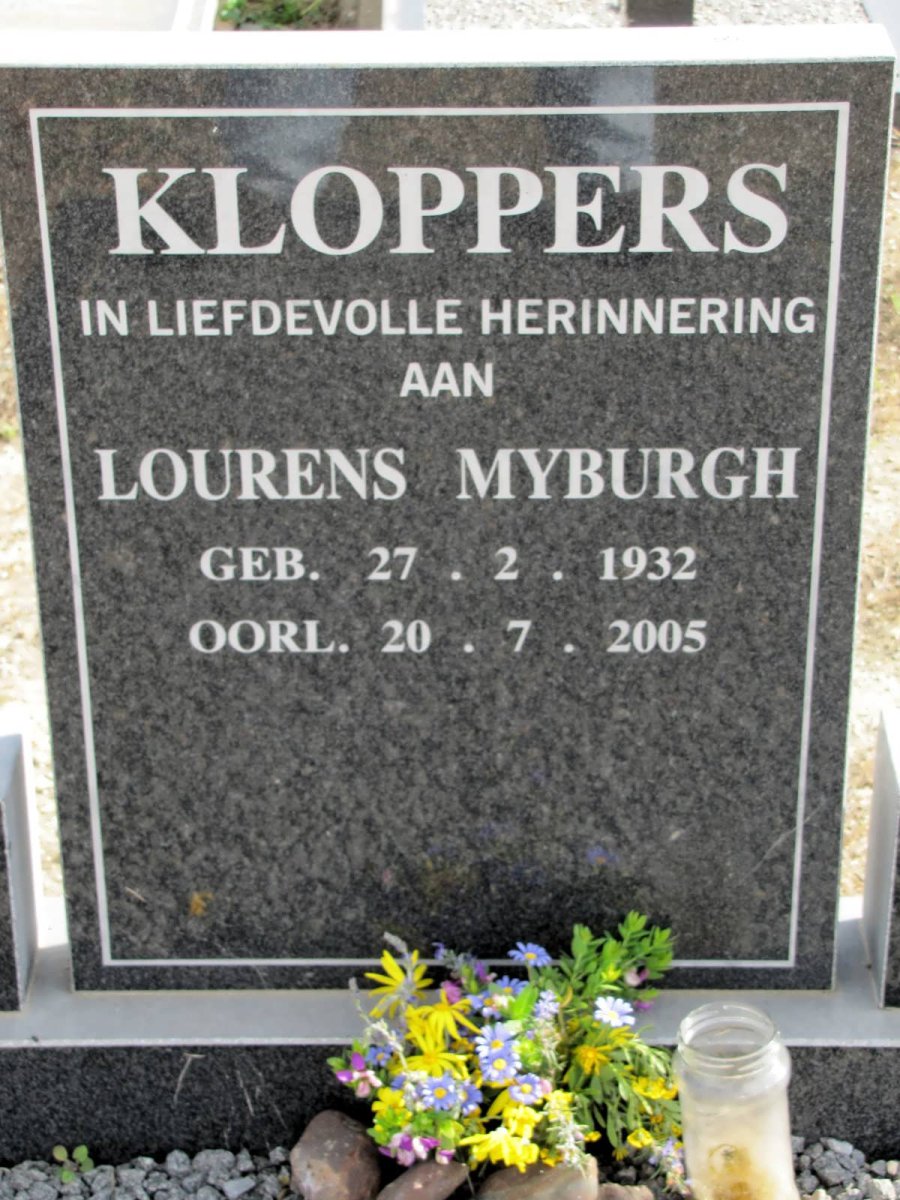 KLOPPERS Lourens Myburgh 1932-2005