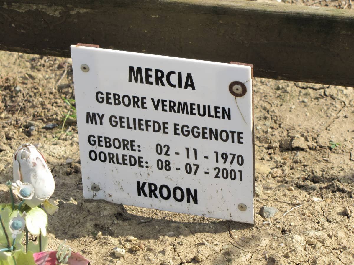 KROON Mercia nee VERMEULEN 1970-2001