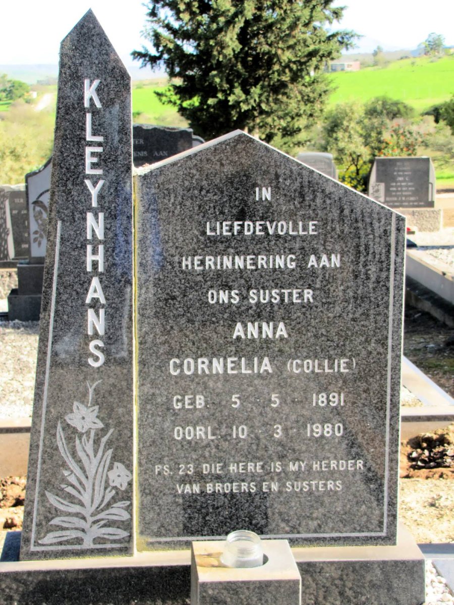 KLEYNHANS Anna Cornelia 1891-1980