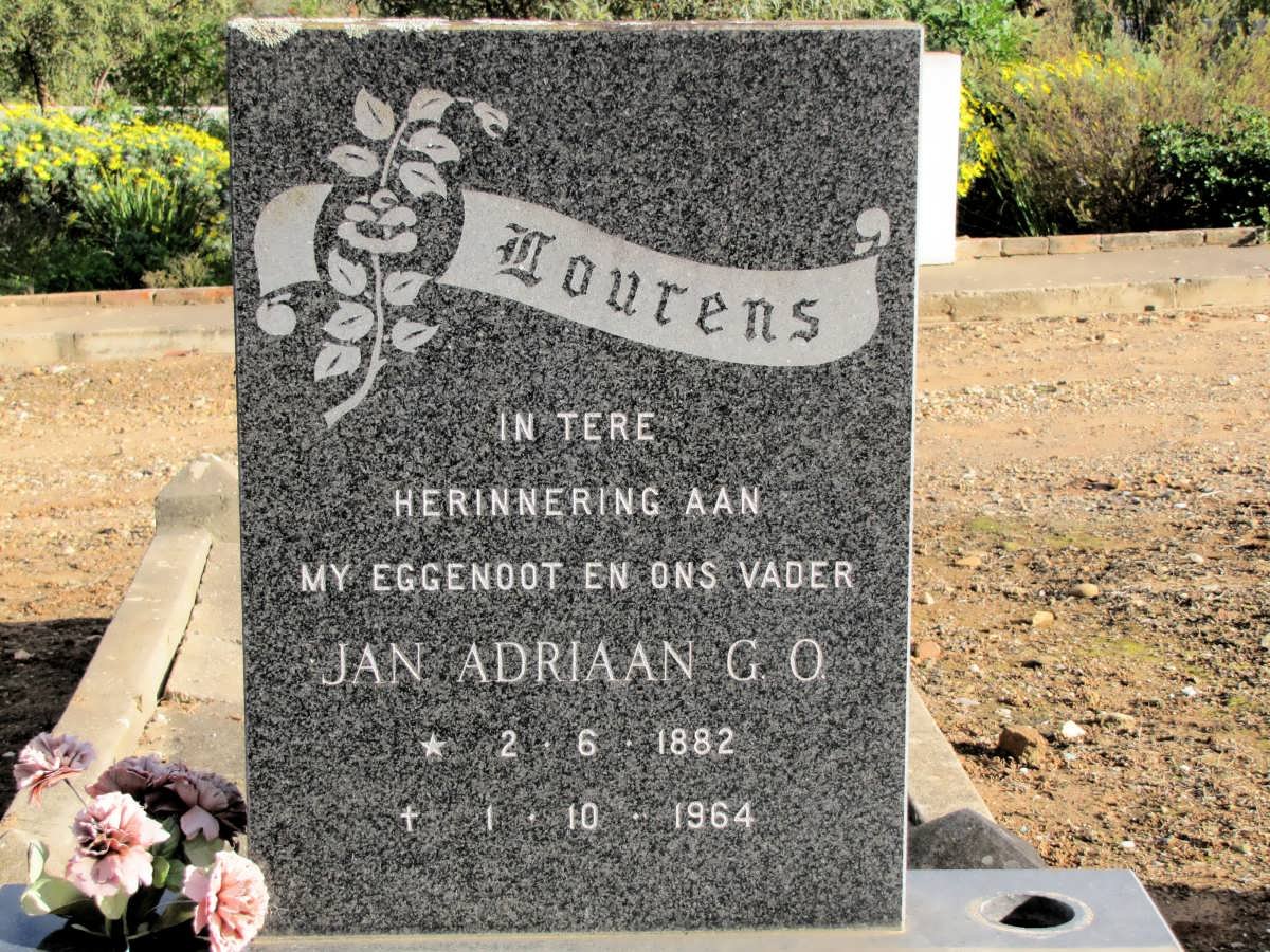 LOURENS Jan Adriaan G.O. 1882-1964