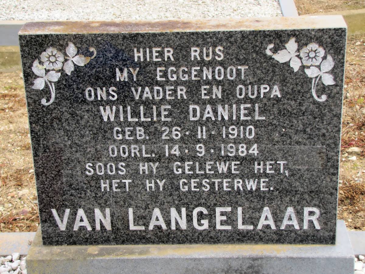 LANGELAAR Willie Daniel, van 1910-1974
