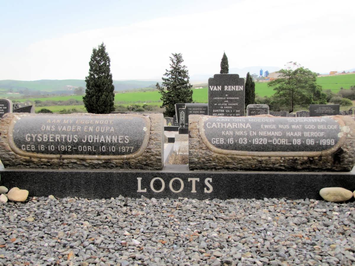 LOOTS Gysbertus Johannes 1912-1977 &amp; Susanna Catharina 1920-1999