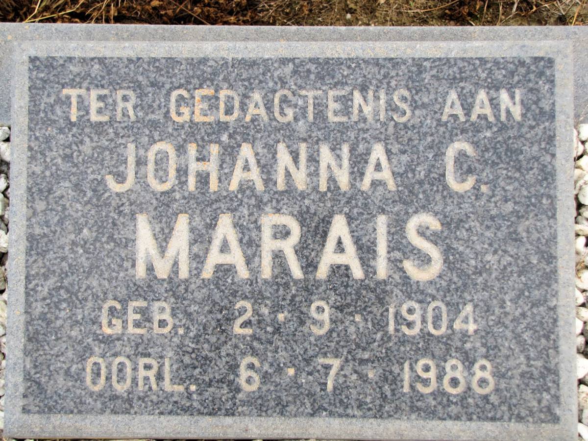 MARAIS Johanna C. 1904-1988