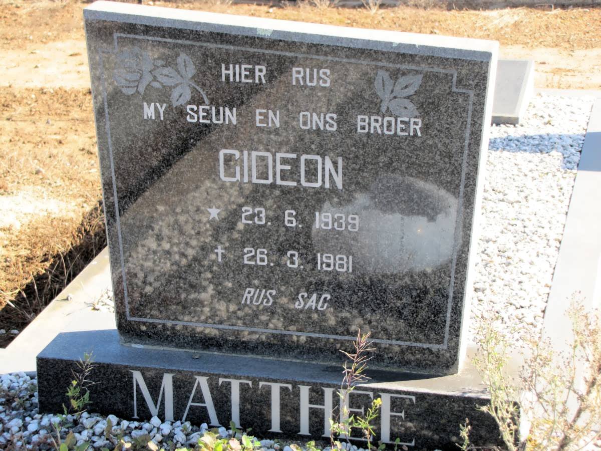 MATTHEE Gideon 1939-1981