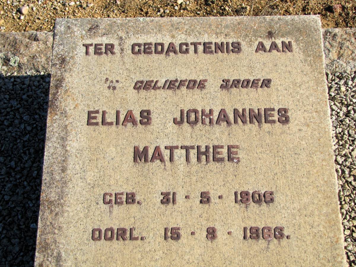 MATTHEE Elias Johannes 1906-1966