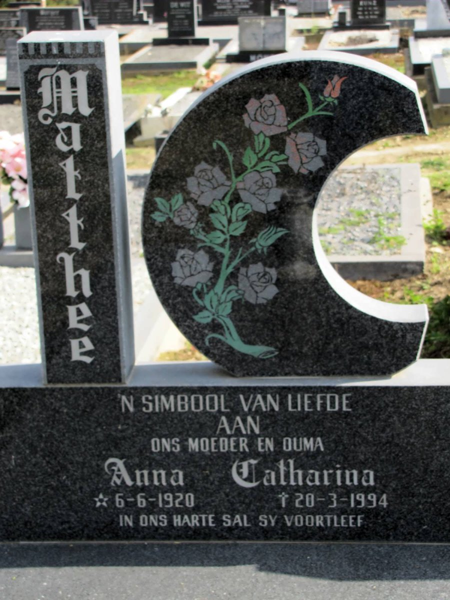 MATTHEE Anna Catharina 1920-1994