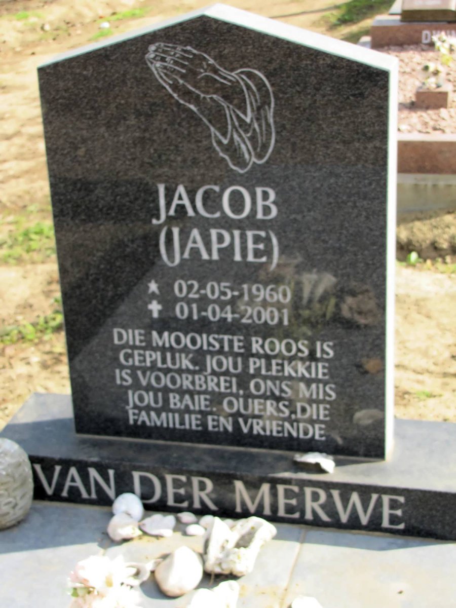 MERWE Jacob, van der 1960-2001